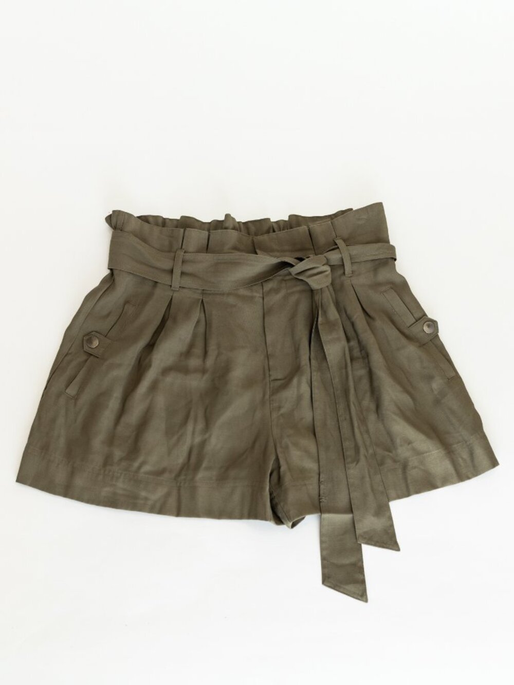 Sophie Rue Anthopologie Paperbag Shorts XL Belted High Waist Beach Safari Summer